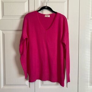 Zenana Women's Pink Sweater Size L/XL Soft!